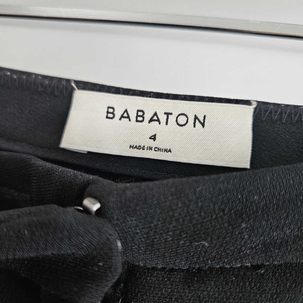 Babaton Atelier Black Cropped Pants Business Officewear Size 4 - Picture 4 of 5